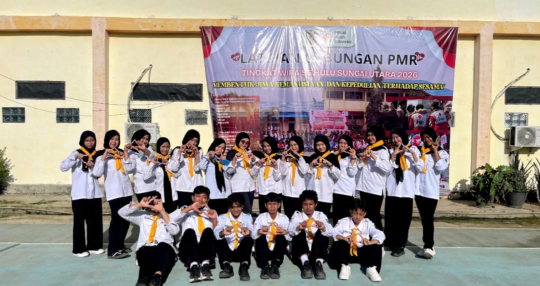 Tumbuhkan Jiwa Kemanusiaan, PMR MAN 2 HSU Ikuti LATGAB PMR WIRA se-HSU di SMAN 1 Amuntai